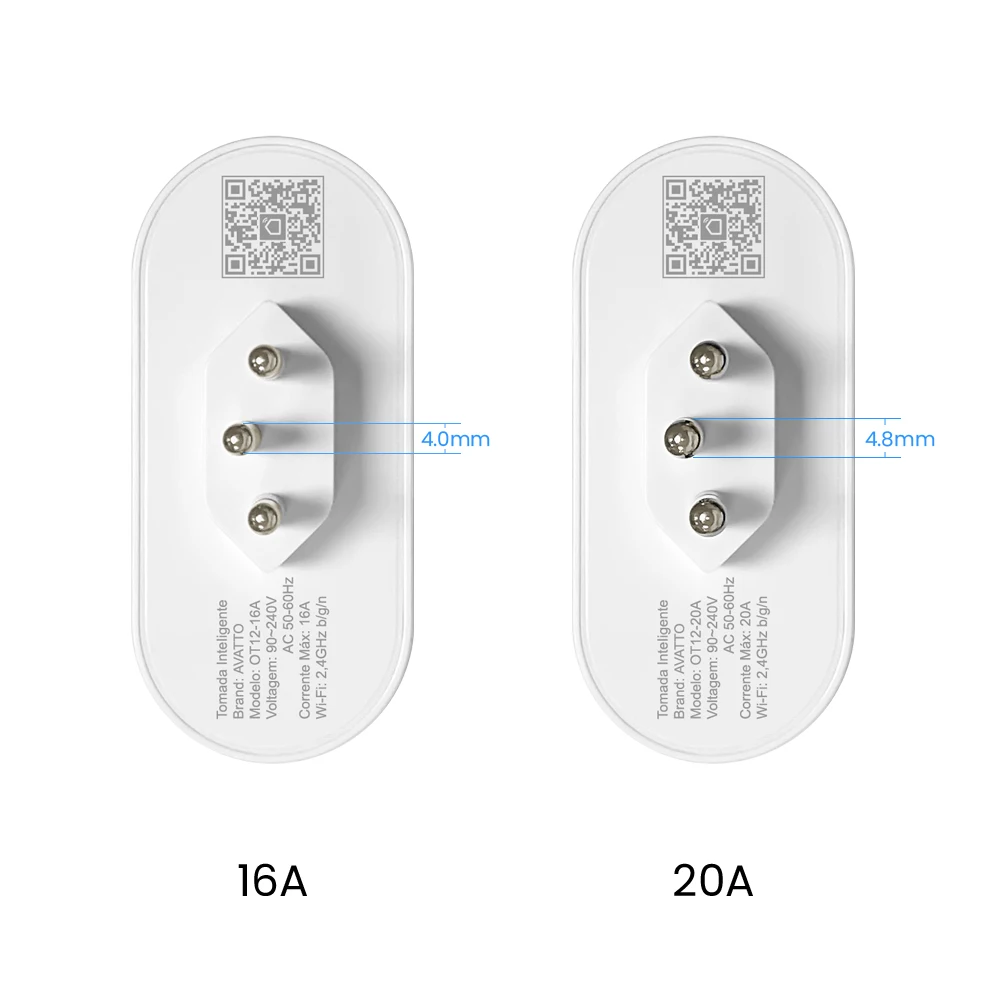 AVATTO Tuya WiFi Smart Plug 16A/20A Socket With Power Monitor Timing Function,Smart Life APP Control Work With Alexa Google Home