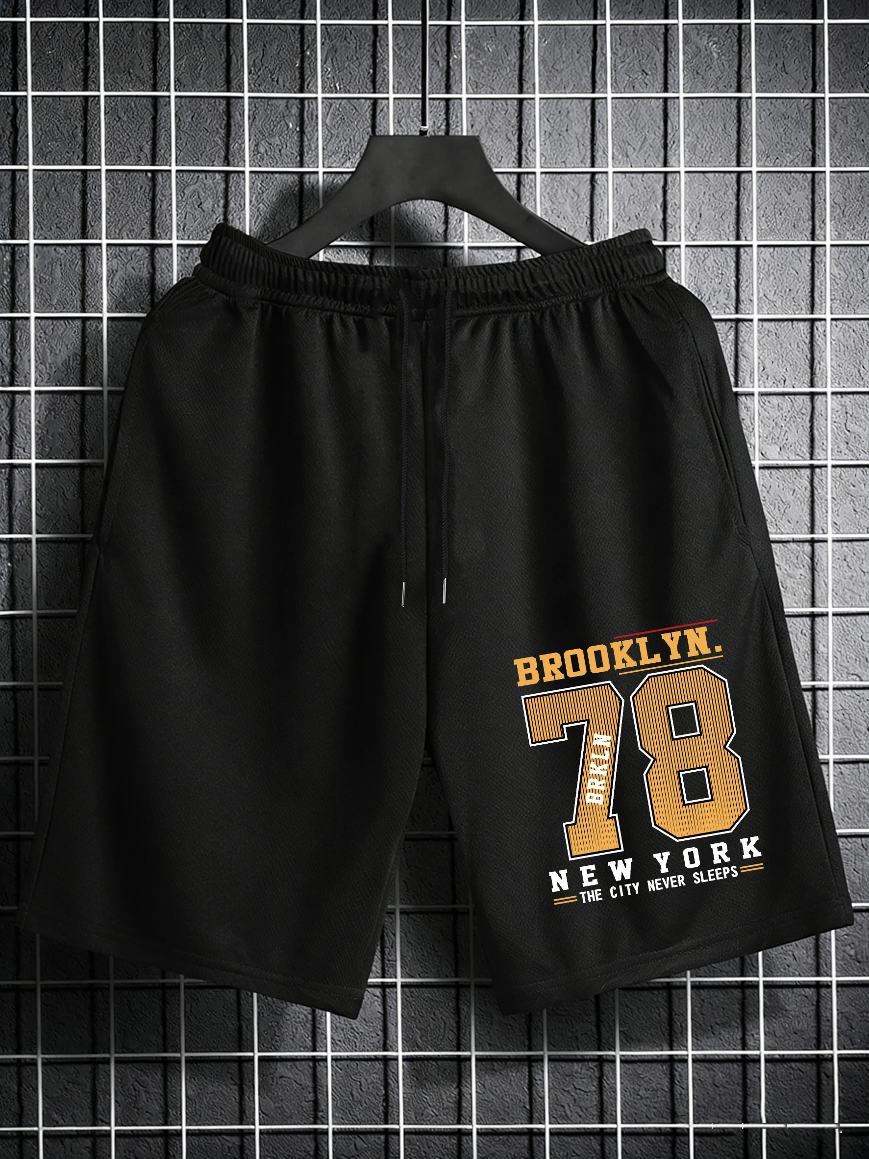 

Мужские шорты New York 78 Brooklyn Printing: эластичные, летние, широкие, для спортзала, плавания, повседневные, уличный стиль