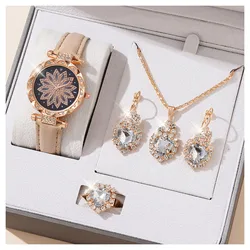 Watches Sets Gifts for Women Crystal Bling Wristwatch Jewelry Kit Gift for Mom Wife Girlfriend