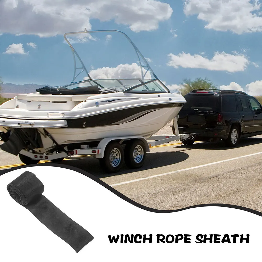 

2pcs Winch Rope Sheath Nylon Line Cover Protector Durable Electric Wire Compatible Outdoor Activities Storage Portable