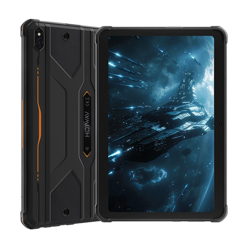 HOTWAV R8 10800mAh Robustes Tablet mit riesigem Akku, IP68 & IP69K stoßfest und wasserdicht, Android 14, 10,1 Zoll HD+ Display, 4GB RAM, 128GB ROM, 13MP + 5MP Kamera, Global 4G OTG GPS Octa-Core