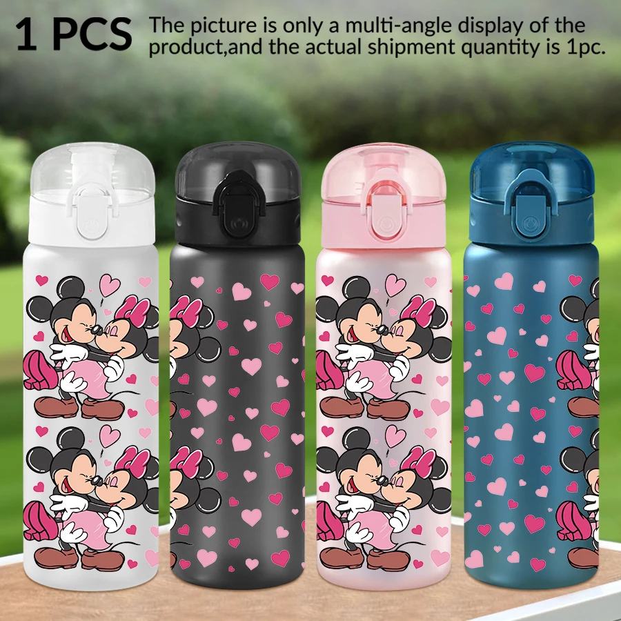 

1Pc Disney, Mickey Minnie, love pattern 26oz plastic water bottle, outdoor sports water cup birthday/back to school gift