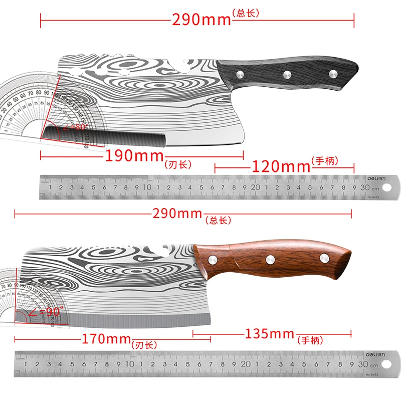 Kitchen knife, household slicer, curved knife, chef specific chopping vegetable dual-purpose knife, kitchen knife2024