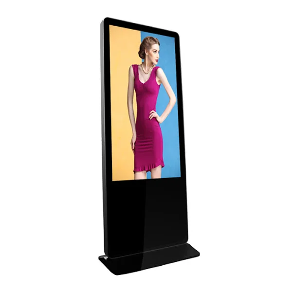 55 inch slim kiosk standing touch screen smart LCD advertising display digital signage indoor