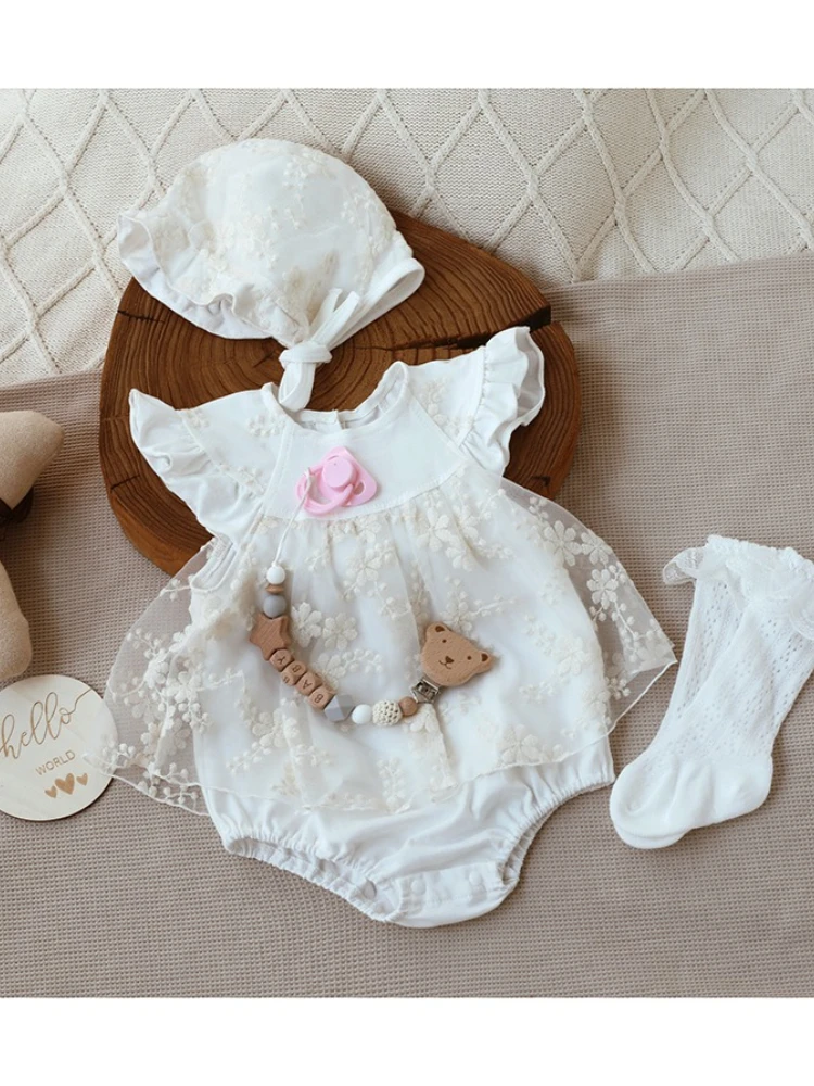

Newborn baby bag fart clothes summer baby girl hundred day princess dress shooting clothes одежда для новорождëных 신생아