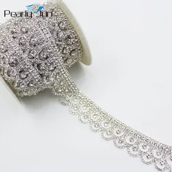 1/5yard 2.8cm Semicircle Shiny Tassel Rhinestone Trim Chain Suitable For Skirts Hats And Boots DIY Decoration Webbing ML107