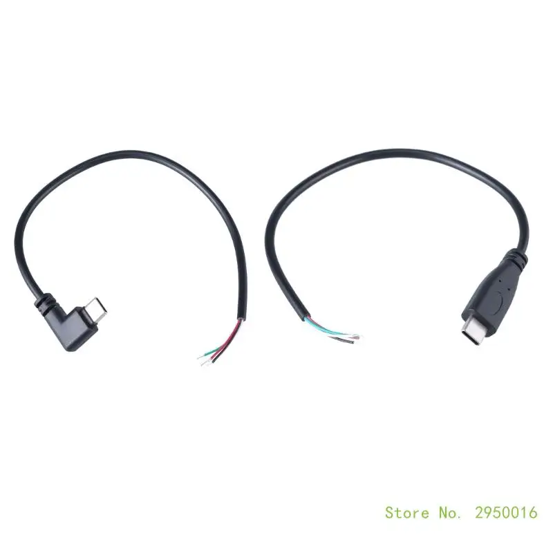 Male Type C to 4 Pin Extension Cord USB C Pigtail 4Pin Power Cable Line Support 5V 3A Charging for Electronics