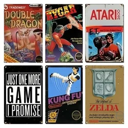 Retro Classic Game Poster Metal Plate Tin Sign Vintage Gamer Room Art Sticker Decor Plaque Personalized Man Cave Decoration