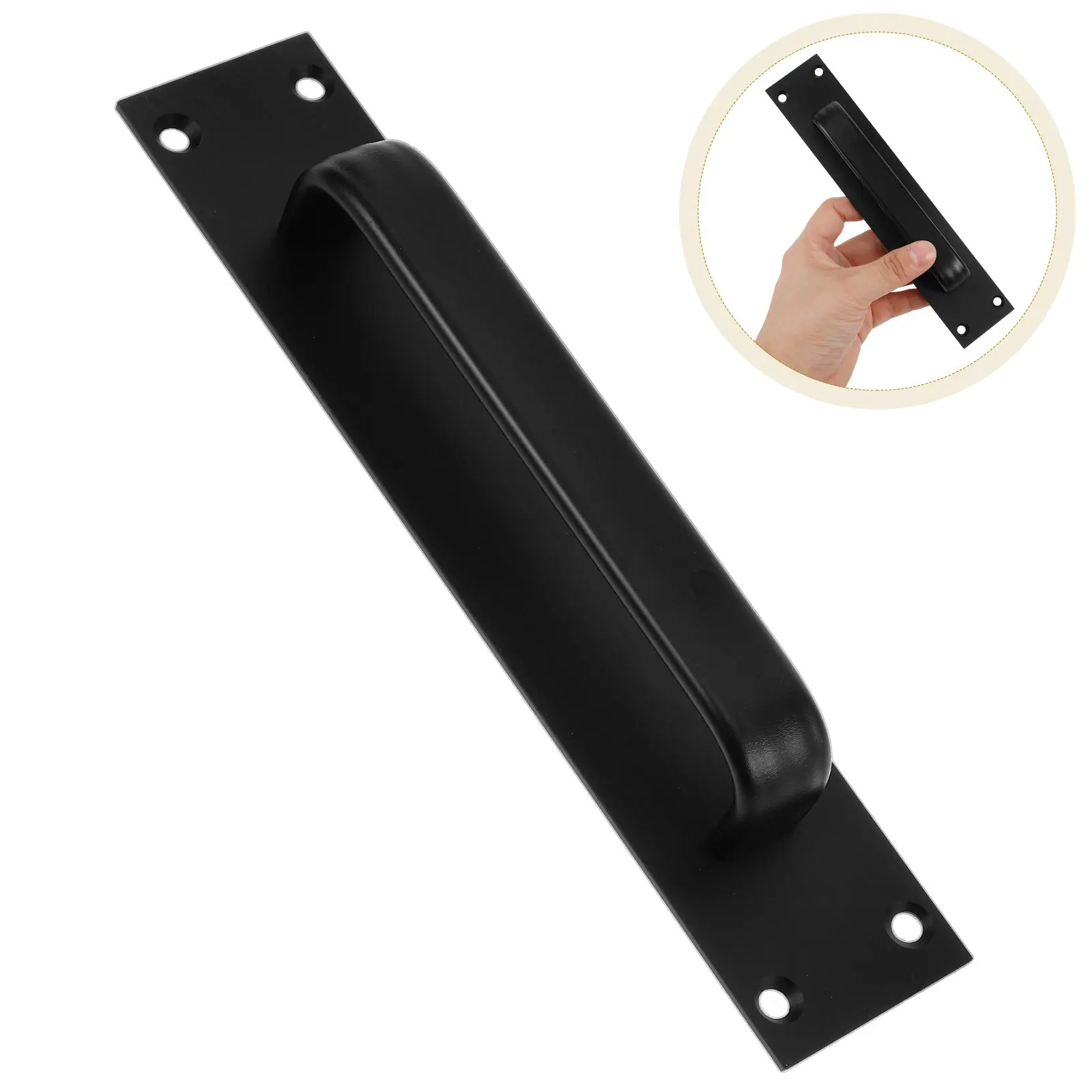 Heavy Duty Aluminum Alloy Sliding Barn Pull For Kitchen Cupboard Wardrobe Drawer Cabinet Closet Decor Black Durable Wind