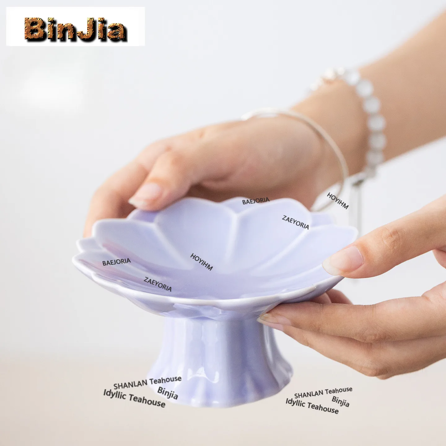 BAEJORIA Violet Fruit Dishes Japanese Pastry Plate Decoration And Table Accessories Dim Sum Plate Hospitality Dishes Drinkware