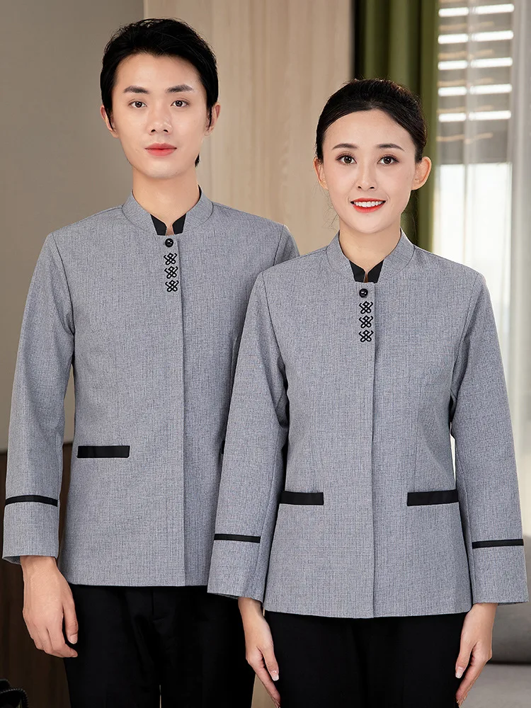 

Униформа для уборщиков 905: рабочая одежда с длинным рукавом для персонала отелей, гостиниц, KTV и управляющих компаний, для осени и зимы