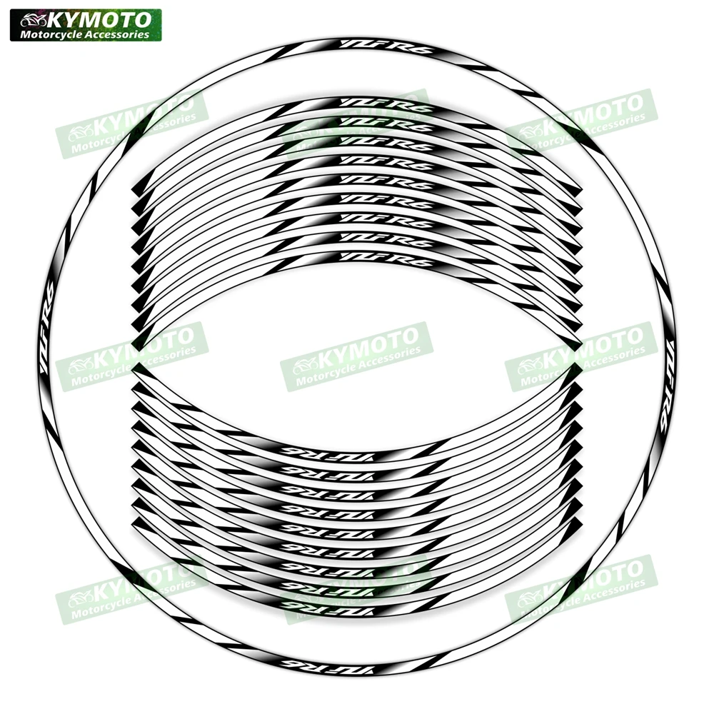 For YZF R6 R 6 motorcycle racing accessories 17 inch front and rear wheel stickers waterproof reflective wheel rim stickers 5