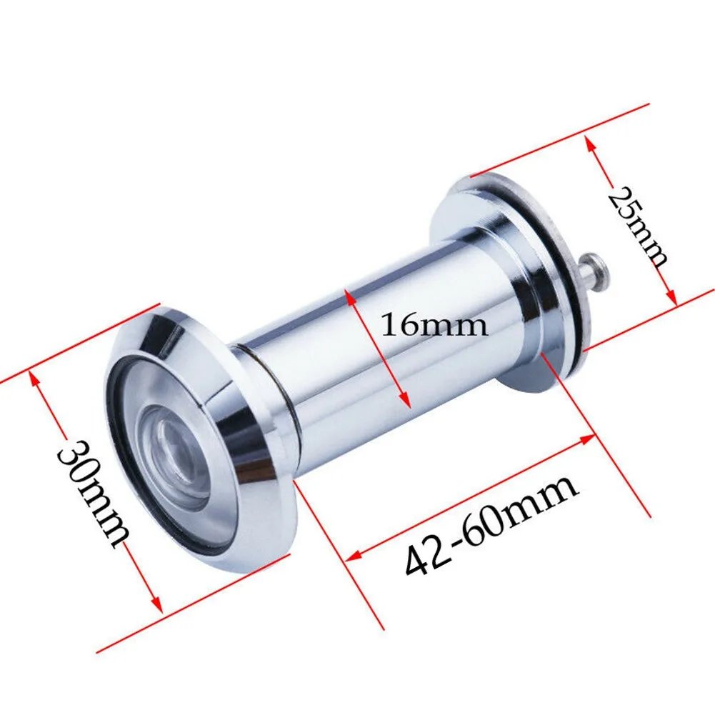 1pc 200 Degree Door Peephole Viewer Wide Angle Eye Sight Hole Adjustable Glass Len For Door Furniture Hardware Door Viewers