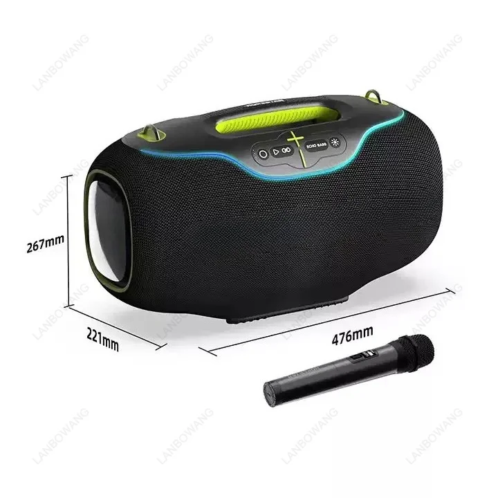 A80 Portable Subwoofer Speaker, IPX6 Waterproof Battery‑Powered Mini Speaker With Microphone, Fashion Design