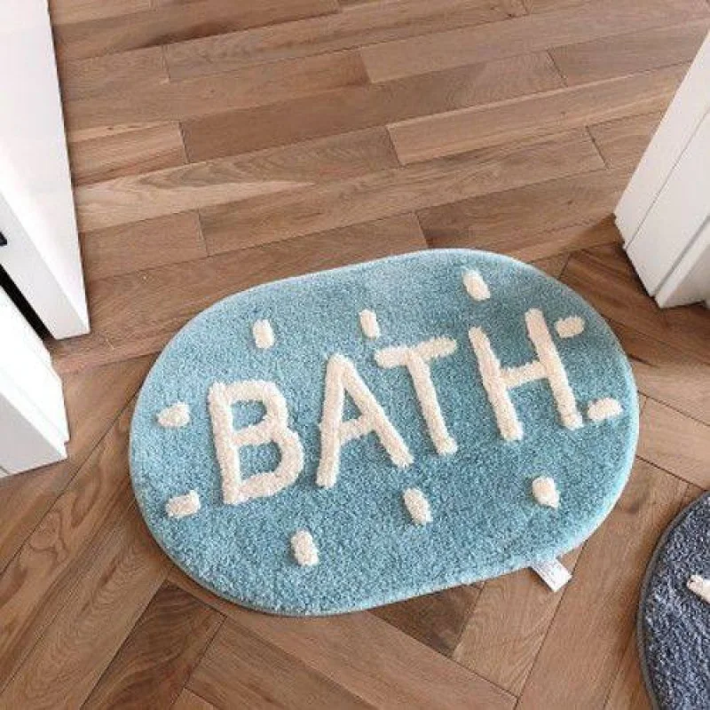 VIKAMA Minimalist Bathroom Mat in Instagram Style Absorbent and Non-Slip Bath Mat Bedroom Entrance Doormat Home Decor
