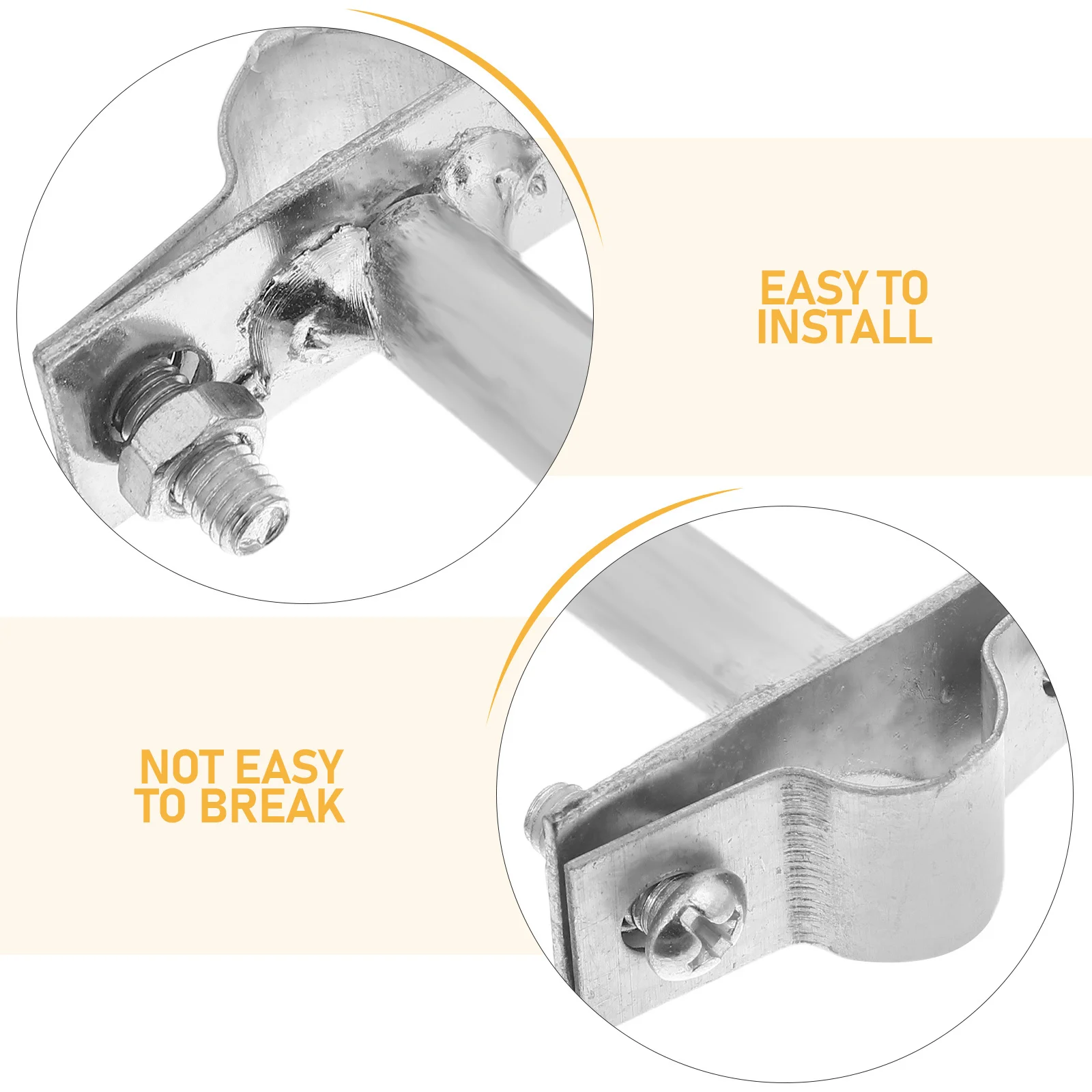 8pcs Bracket Heavy Duty Weather-Resistant Support Clips For Outdoor Lights Protection Mount Wall Roof Installation