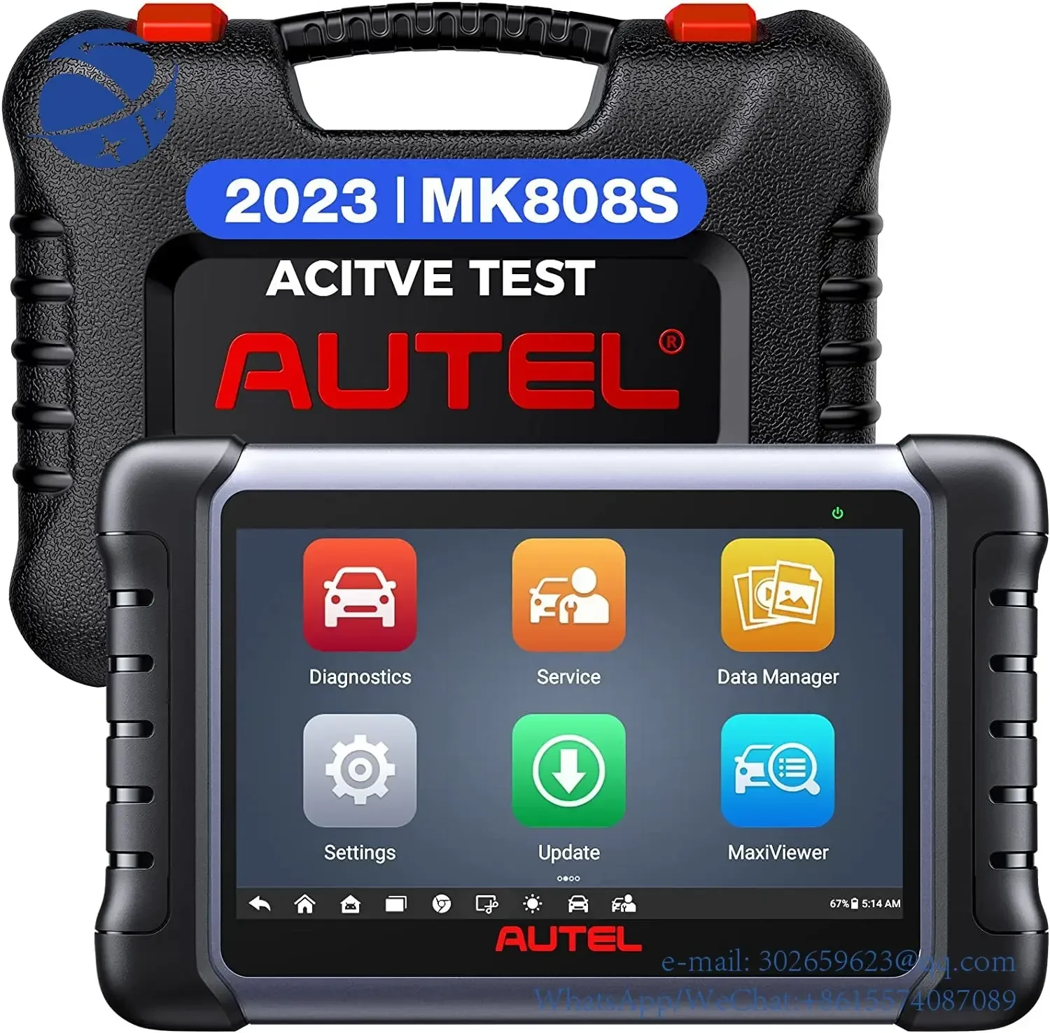 

2023 original autel maxicom mk808s mk808 mx808 mk808z maxisys mk 808 s obd2 review all system scanner diagnostic tools for cars