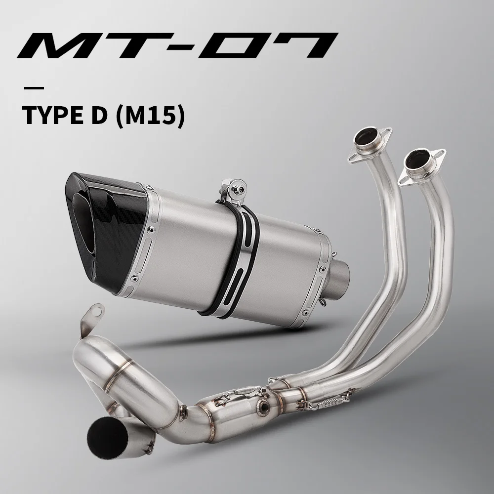 Complete uitlaatsysteem voor MT07 XSR700, complete pijpset 2015-2024