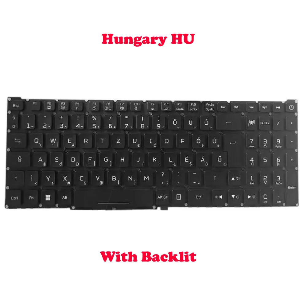 US UK RU HU RGB Backlit Keyboard For ACER Predator Helios 16 PH16-71 PH18-71 Predator Helios 300 PH315-55 English US New