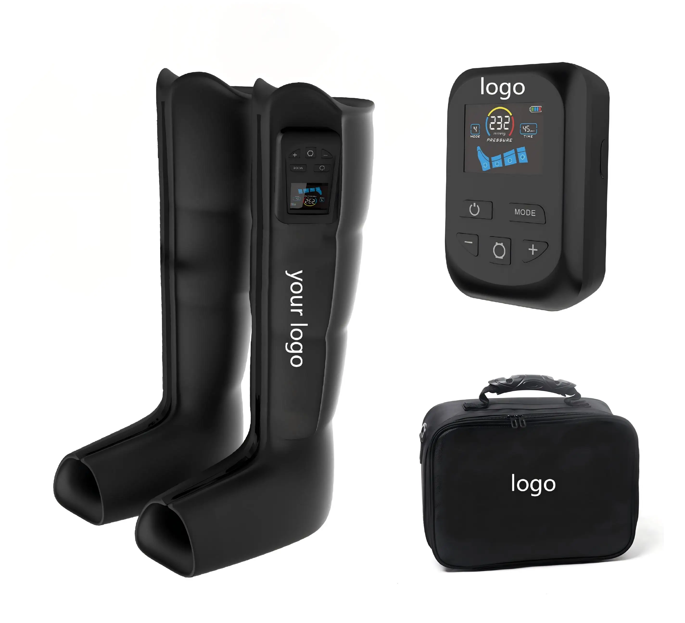 Upgraded Wireless Air Compression Leg Massage Sports Recovery Pump Boots with 5 Levels Intensity