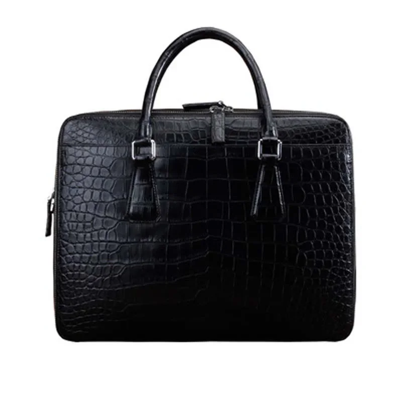 ourui new arrival crocodile bag men  briefcase brown men handbag men bag