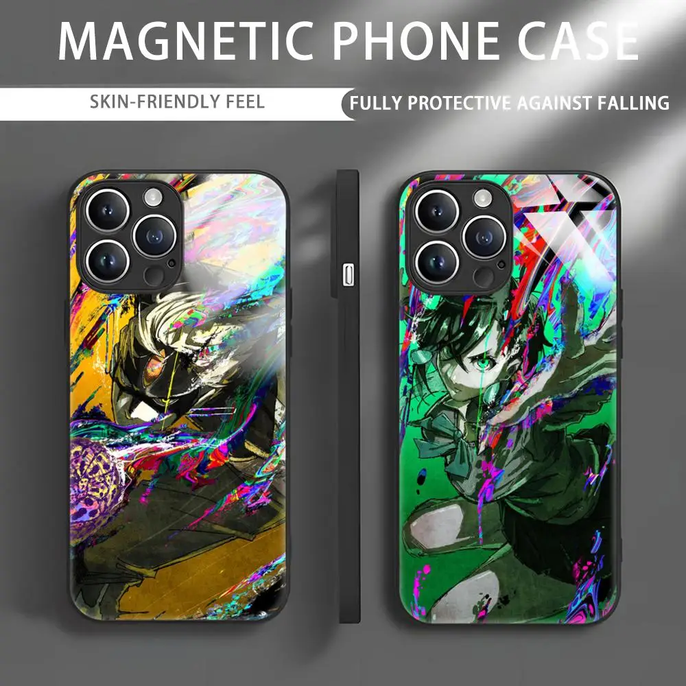 

Hot Anime Dandadan Ken Takakura Phone Case For iPhone 16 15 14 13 12 11 X XR XS 8 Plus Mini Pro Max Glass Magnetic Phone Case