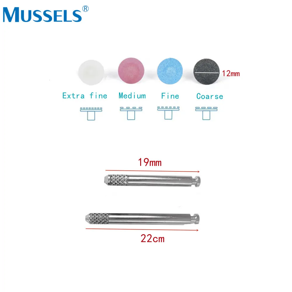 Dental Polishing Discs Stem Discs Composite Finishing Teeth Polisher Disc Grit Mandrel Tool Dentistry Resin Filling Material Kit