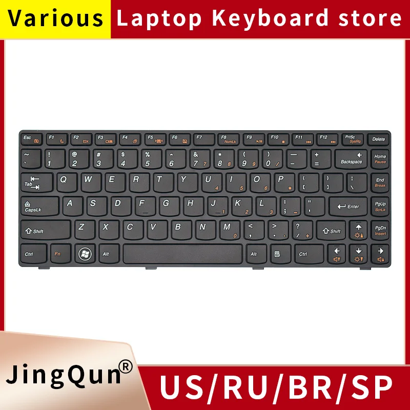 Spanish Russian Laptop keyboard for LENOVO G480 G480A G485 G485A Z380 Z480 Z485 G490AT G490 black keyboard