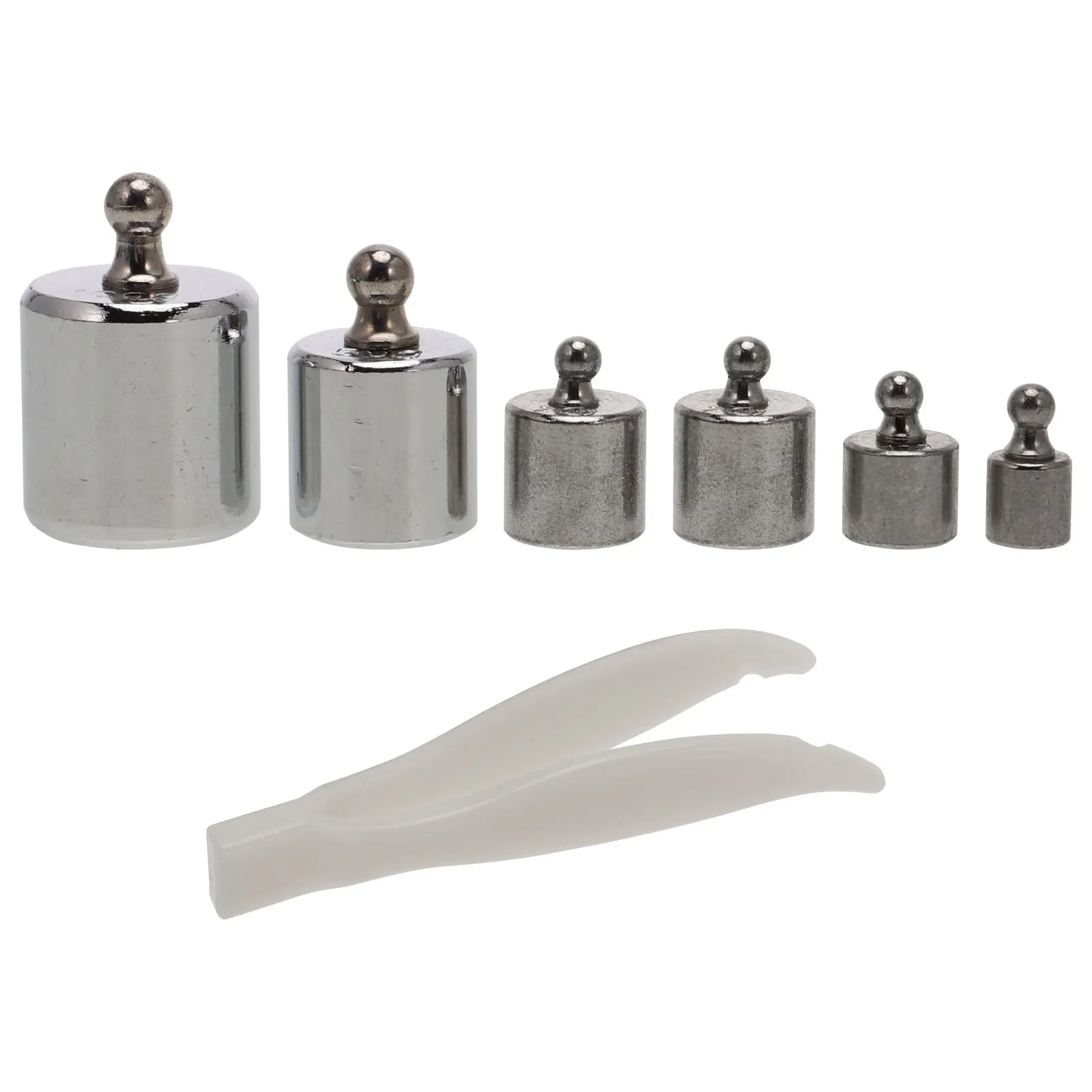 

6Pcs Precision Steel Scale Weight Kit Balance Calibration Weights Set for Accurate Laboratory Commercial Educational Scale Use