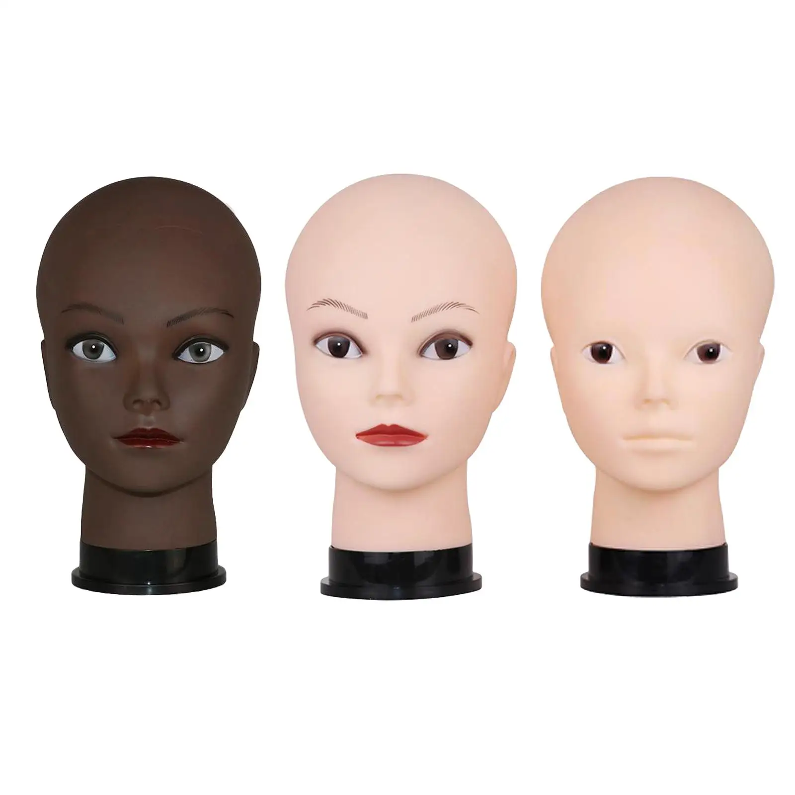 

21.65'' Female Head Manikin Hat Rack Display, Practice Facial Massage , Extension, Make Up, Painting
