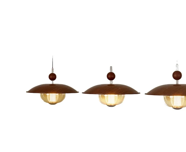 

French retro restaurant chandelier medium and ancient style 2025 new three-headed glass high-end designer bar dining room light