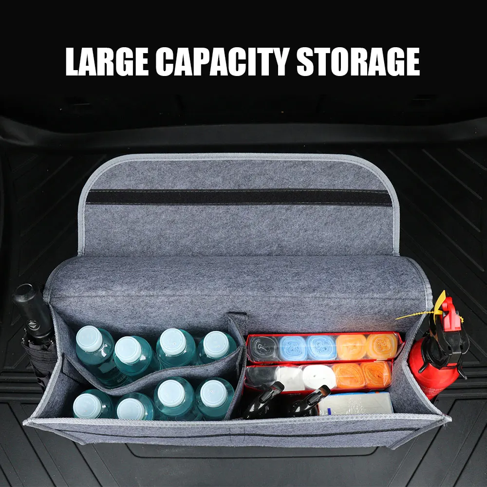 Car Soft Felt Storage Bag Organizer Cars Foldable Trunk Car Accessories For Volvo S60 V40 V50 V60 Xc60 Xc90 Fh S40 Xc70 C30 S80