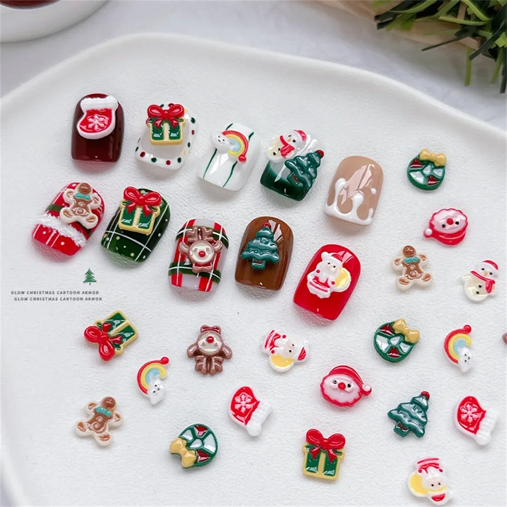 Resin Drill Nail Glitter No Deformation Cute Jewelry Nail Art Three-dimensional Nail Drill Elk Exquisite Craftsmanship Winter