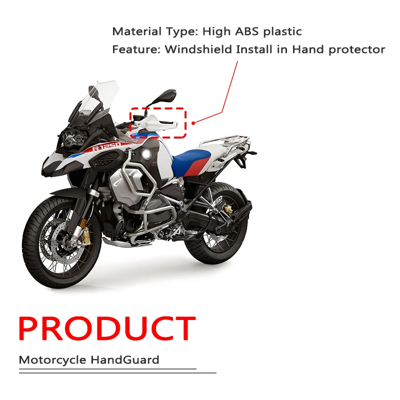 Komplettes Set für BMW R 1200GS ADV R1200GS LC R1250GS ADV F800GS Adventure S1000XR Handschutz Handschild Schutz Windschutzscheibe – Detail 2