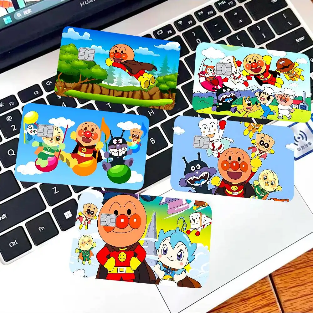 A-Anpanman Anime Anmie Sticker Film Skin Cover for Credit Card Debit Bank Card Front