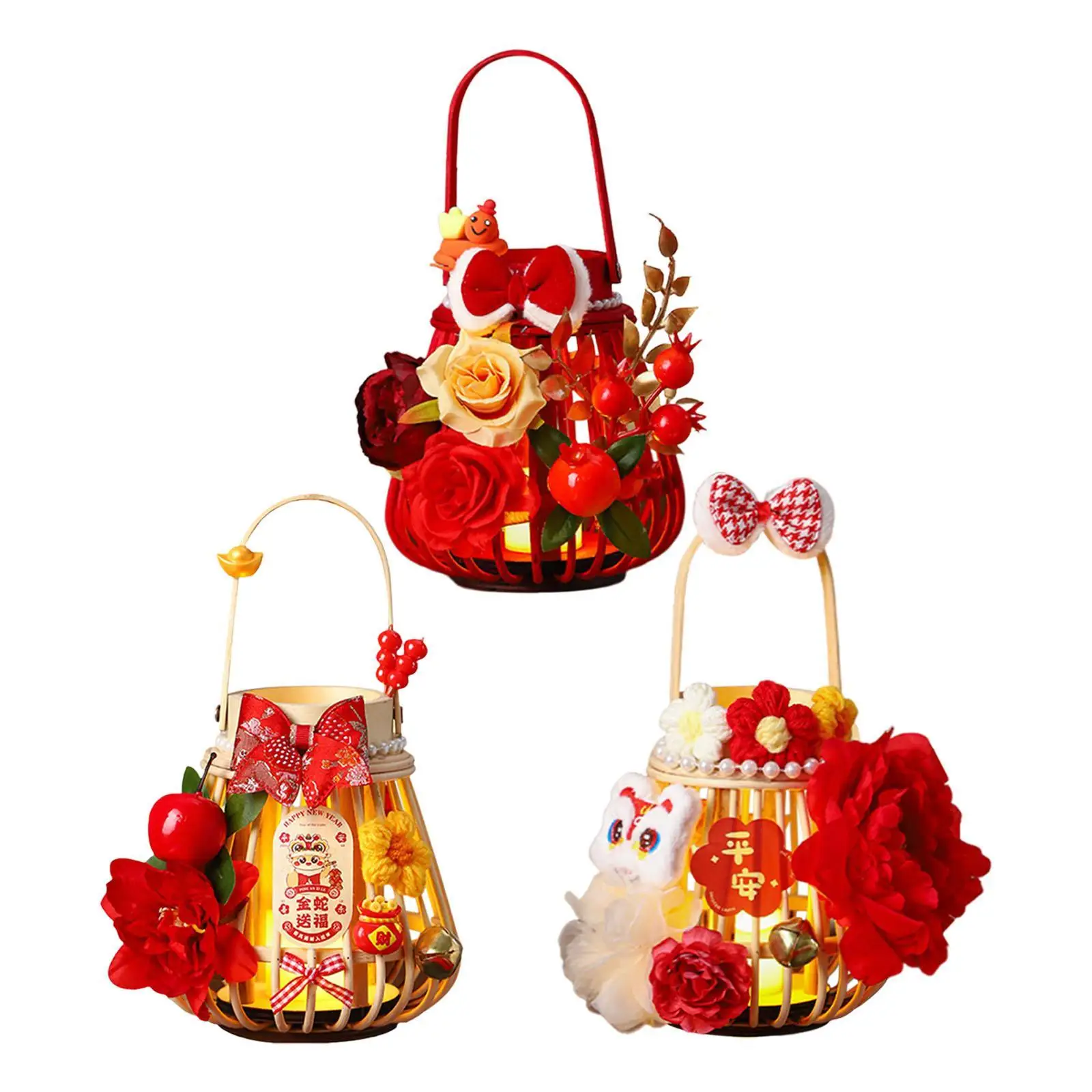 Chinese New Year Lantern Material Kit DIY for Indoor Outdoor Holiday Events