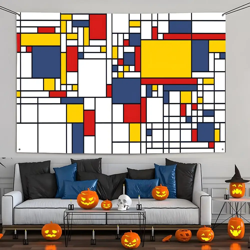 Geometrischer Maler P-Piet M-Mondrian Flaggen Wandbehang Wandteppich Outdoor Dekorative Flagge Hintergrunddecke