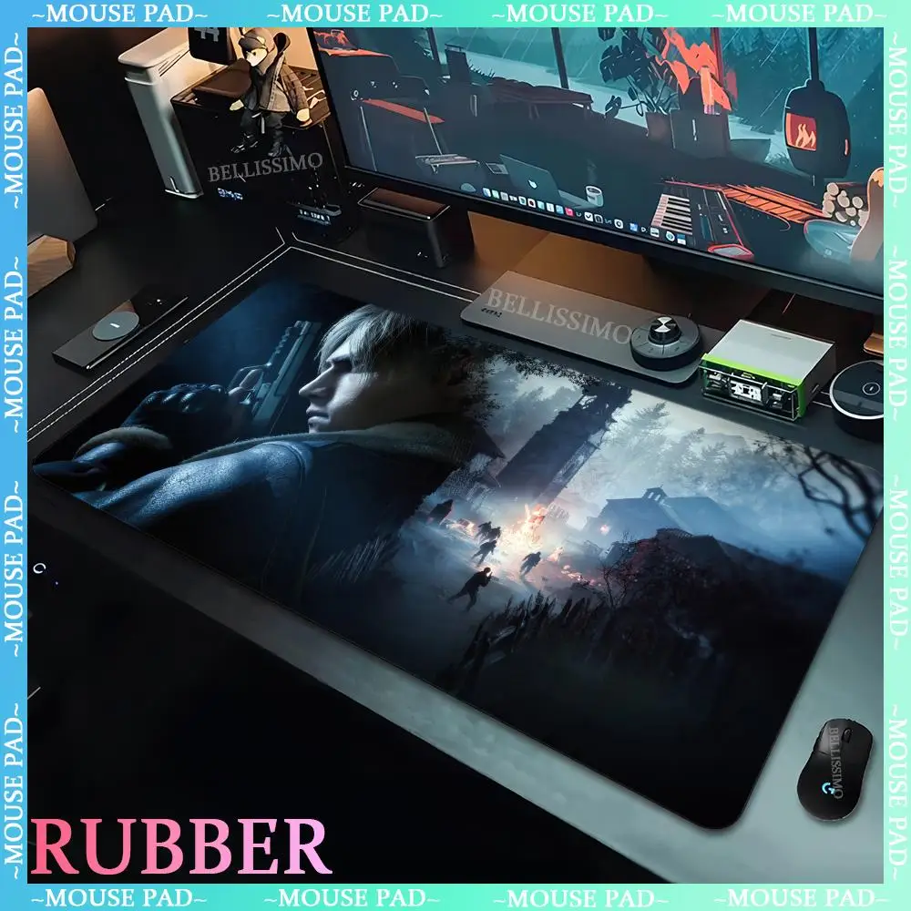 Popular third-person horror shooting game Resident Evil series mousepad non-slip rubber computer pad large game pad keyboard pad