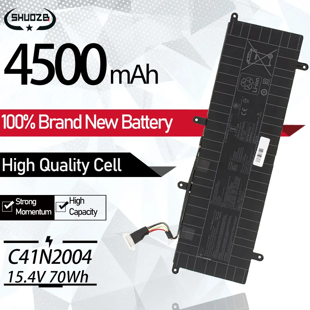 New C41N2004 Laptop Battery For ASUS UX482 BAT/COS 15.4V 70Wh 4550mAh SHUOZB Free Tools