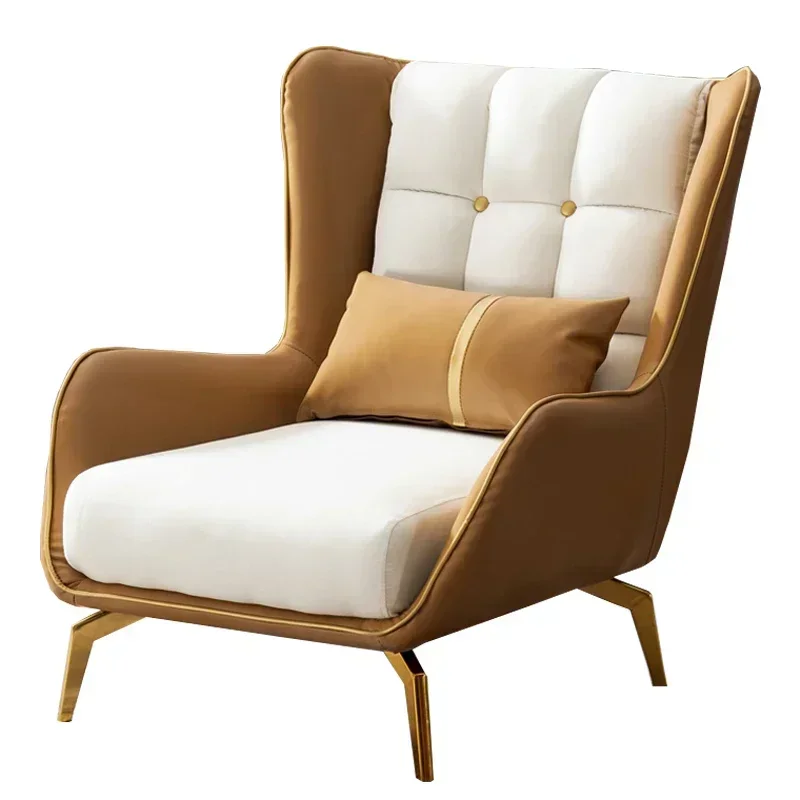 Nordic Lounge Chair Modern Living Room Makeup Accent  Floor Individual Armchair Salon Library Furniture