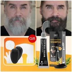 Rosemary Black Beard Dye Cream With Comb 3 Minutes Fast Instant Hair Dye Shampoo Herbal Extract Beard Cover Permanent Hair Dye