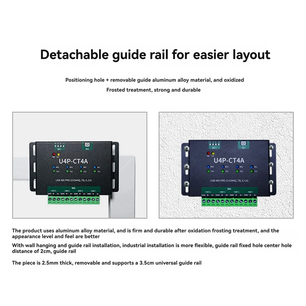 Varejo! Módulo de porta serial USB de grau industrial USB para conversor RS485 de 4 vias CH344Q Chipset Módulo de conversão bidirecional