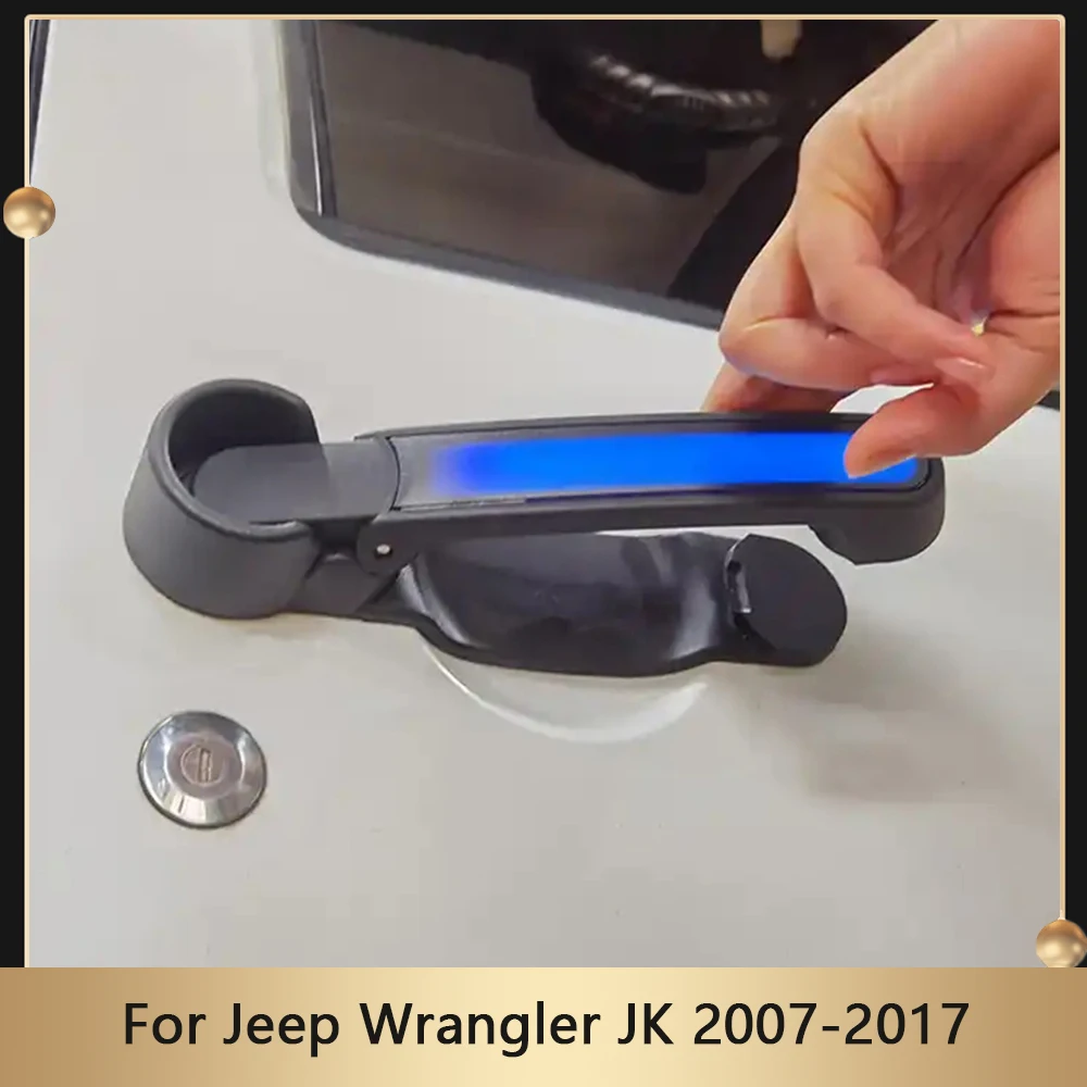 Handle Car 4 Door Handle With LED Light For Jeep-Wrangler JK 2017-2017 Full-color Grab Bar Hand Rail Exterior Accessories Trims