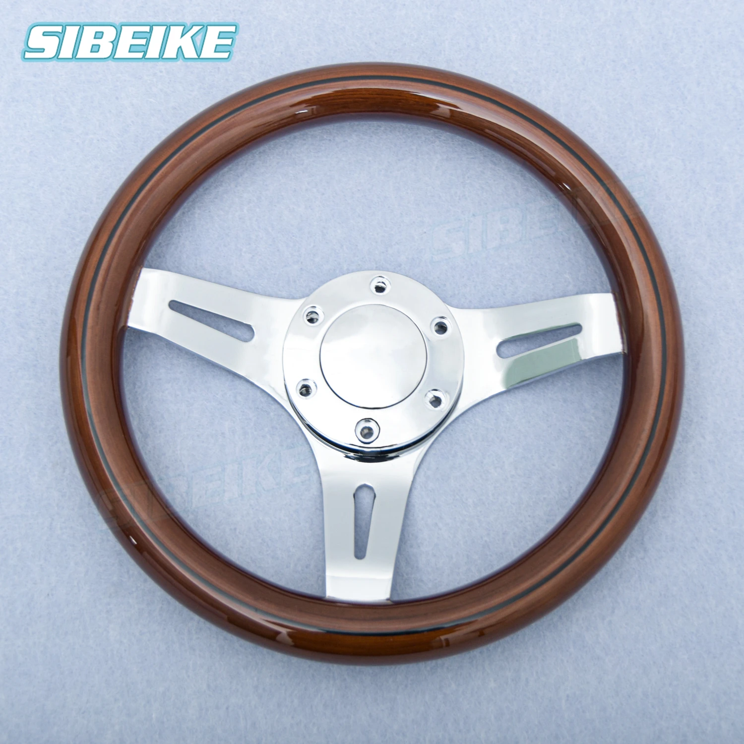 290mm Diameter Solid Wood Car Mini Steering Wheel Silver Bracket 12inch Racing Game Simulator Steering Wheel