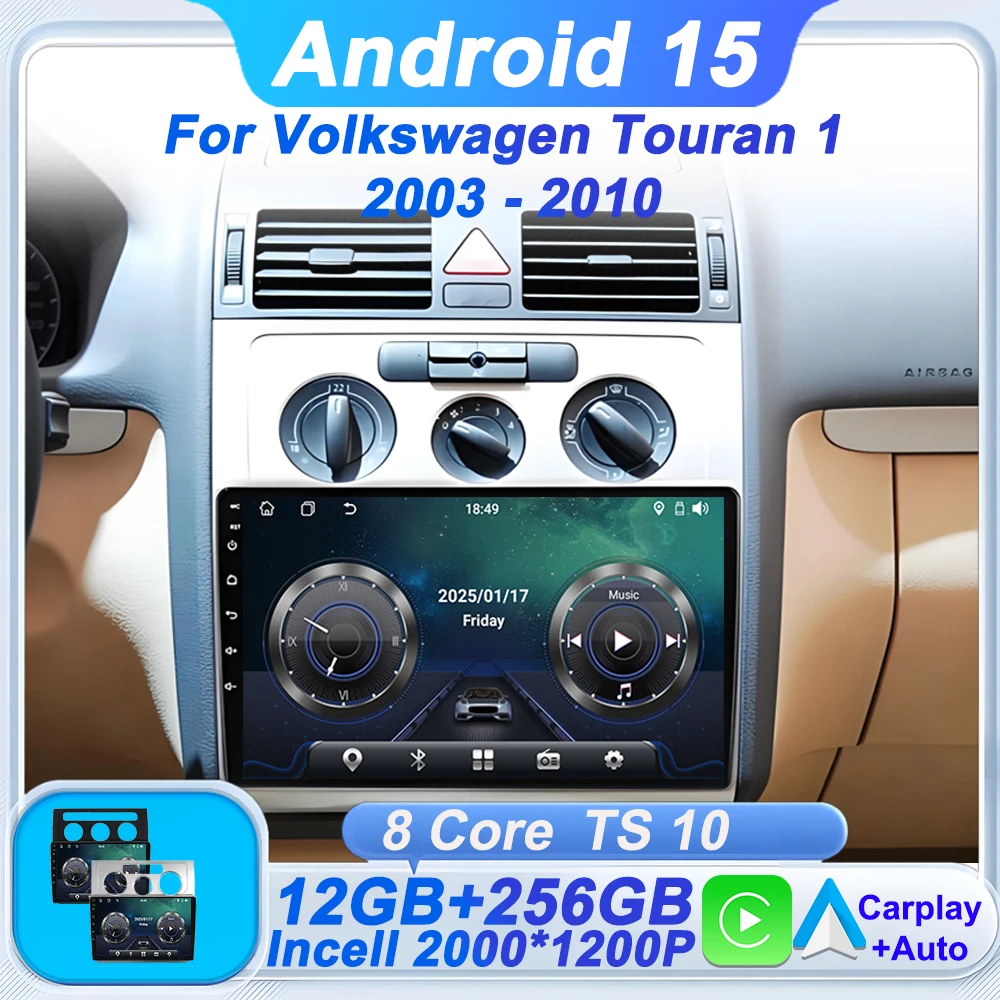 

Car Video Multimedia Player For Volkswagen Touran 1 2003 - 2010 Android 15 Autoradio Stereo Head Unit Car Radio Mirror Link Wifi