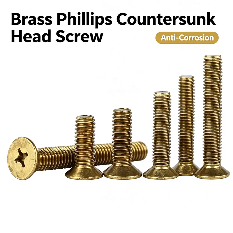 Anti-Corrosion Brass Countersunk Head Screw For Electronic Hardware Assembly
