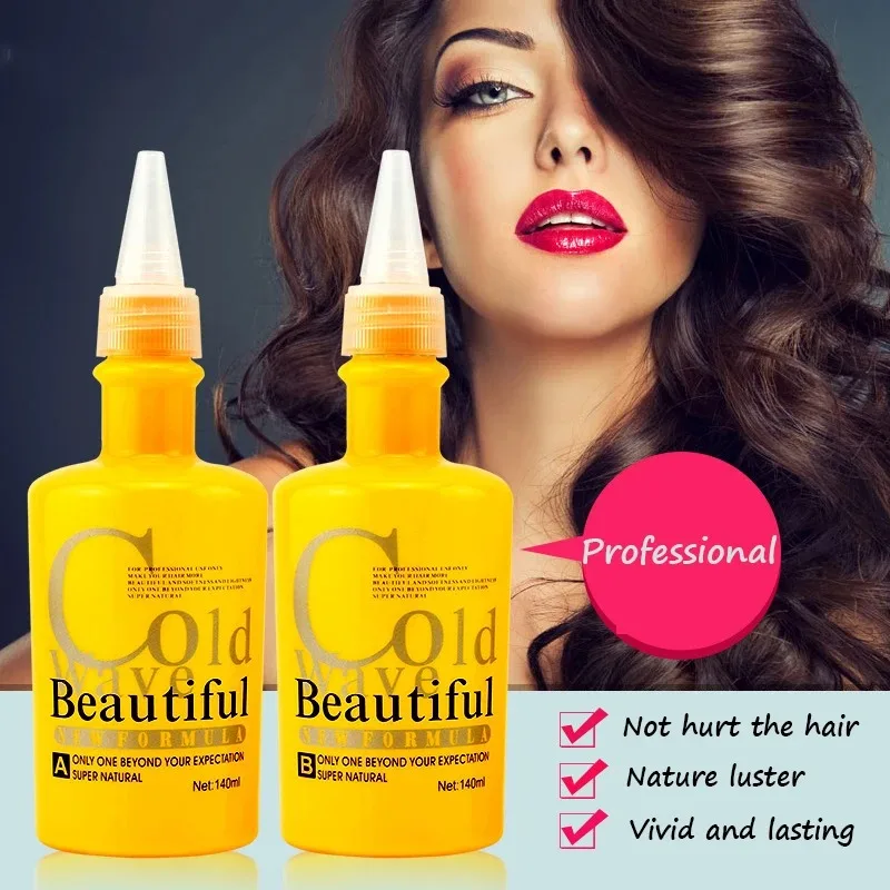 120mlX2pcs Permanent Perming Water Wavy Hair Pear Head Texture Perm Cream Liquid Cold Wave Hair Lotion Not Hurt The Hair