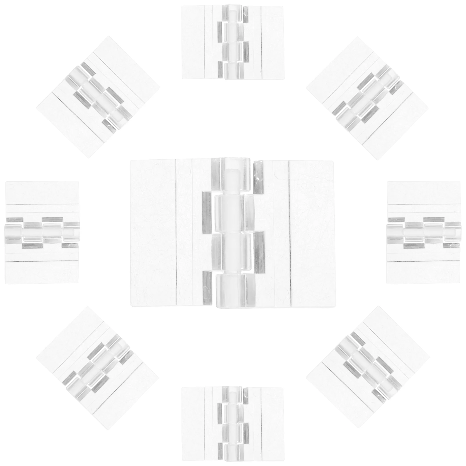 

10 Pcs Acrylic Hinge Continuous Small Cabinet Hinges Aquarium Lid for Fish Tank Folding Door Universal
