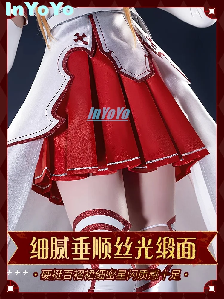 InYoYo Yuuki Asuna Anime Sword Art Online Cosplay Costume pour femme, magnifique robe, uniforme d'Halloween, tenue de fête, Alicization SAO