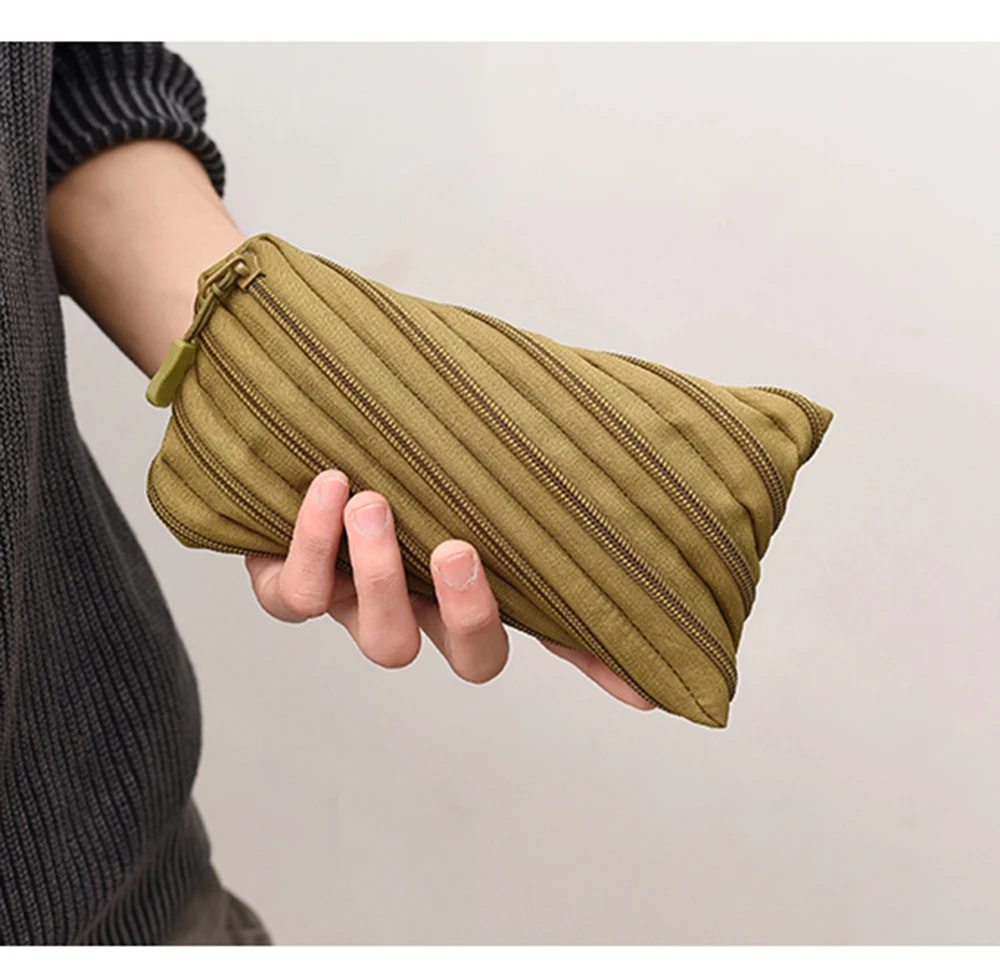 탈부착 가능한 지퍼 멀티폼 동전 지갑 디자이너 스타일 핸드헬드 클러치 백 휴대용 대용량 키 파우치 유니섹스 핸드백